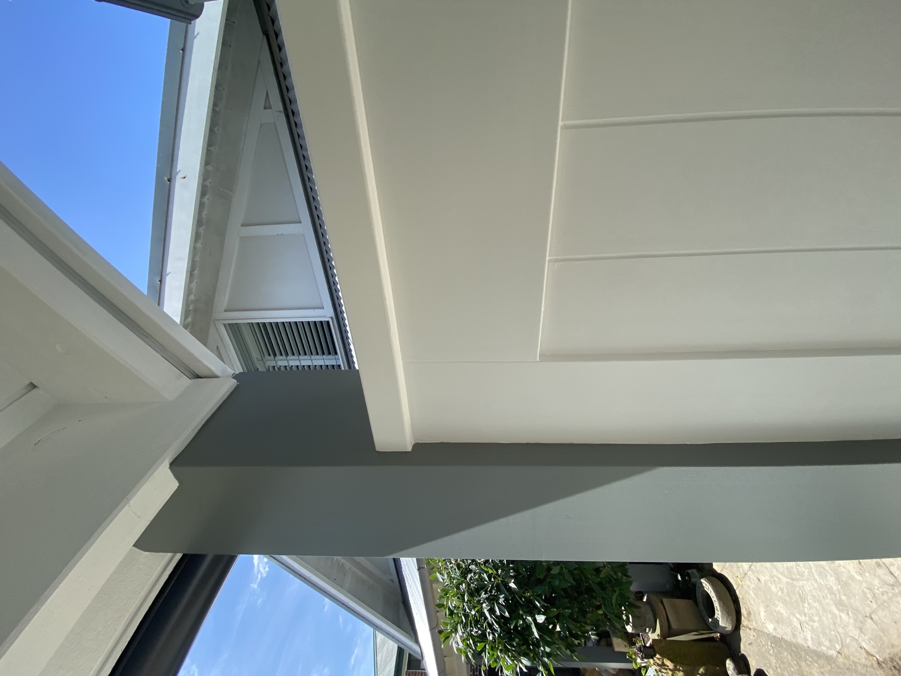 Painted exterior fascia detail