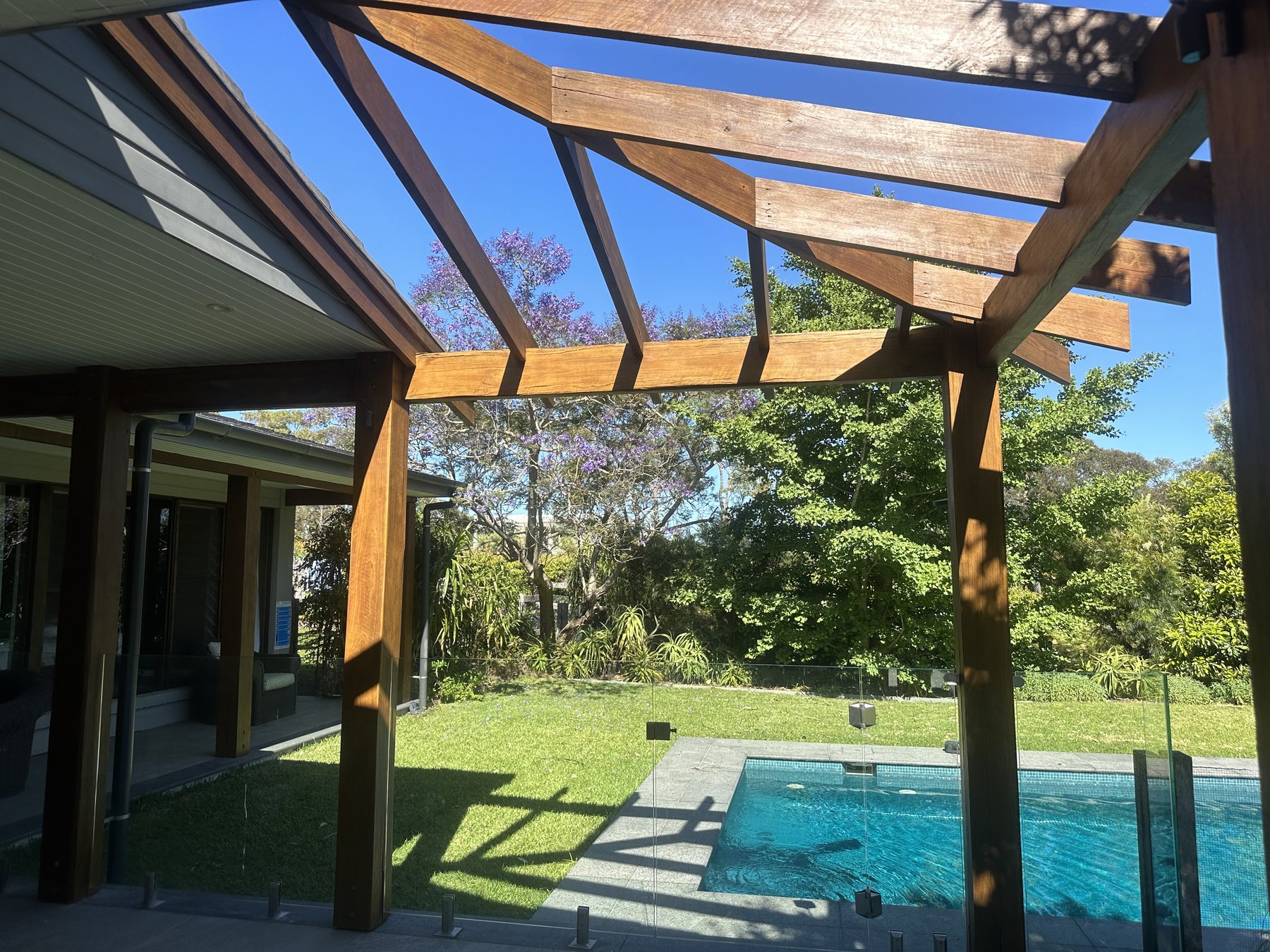 Pergola and pool