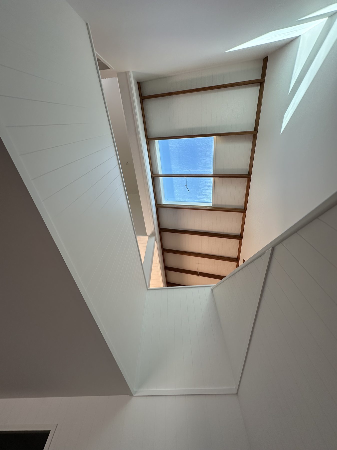Stairwell timber ceiling
