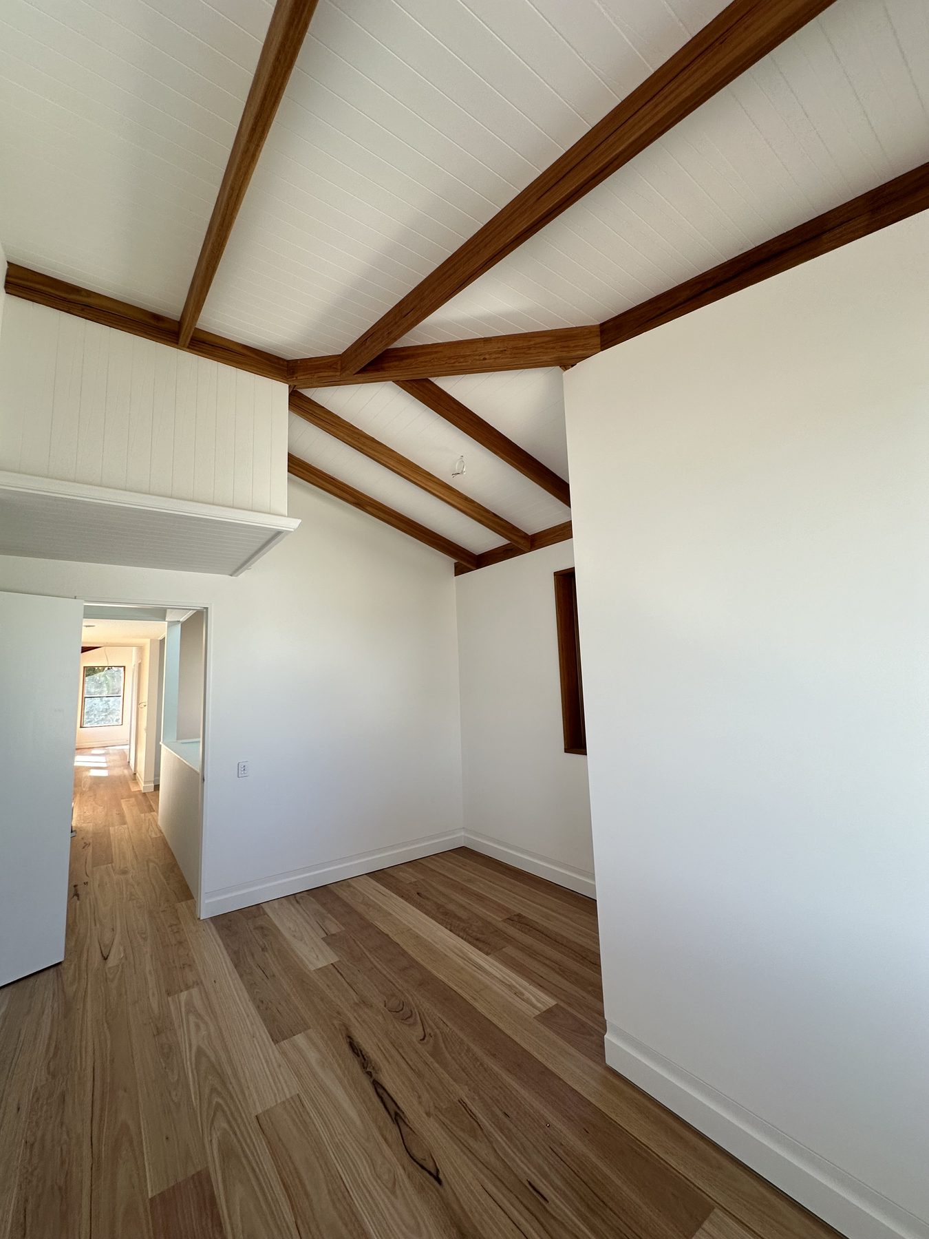 Hallway and timber ceiling finish