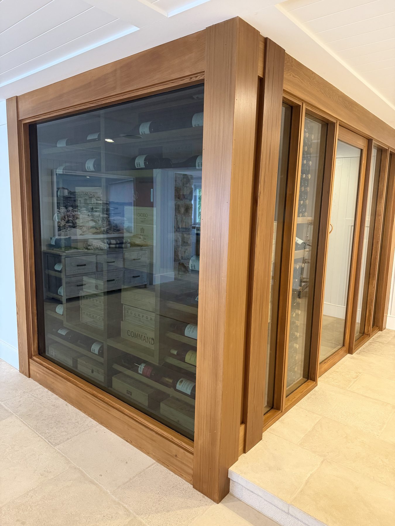 Timber wine room detail